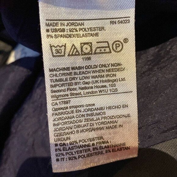 Banana Republic Avery Navy Blue Floral Print Pocket Ankle Pants 14 - Picture 6 of 8